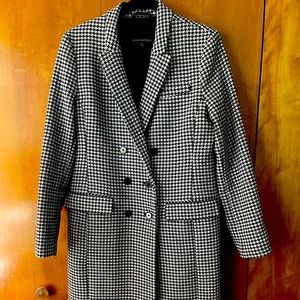 Houndstooth Maxi Coat